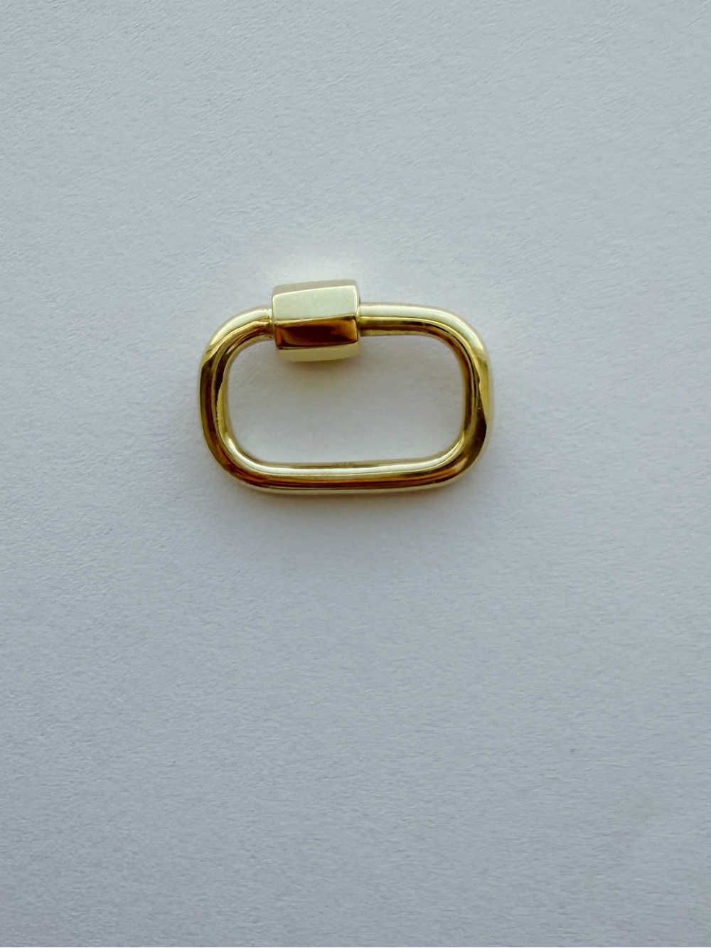 14k Gold Vermeil Squared Carabiner Lock Connector